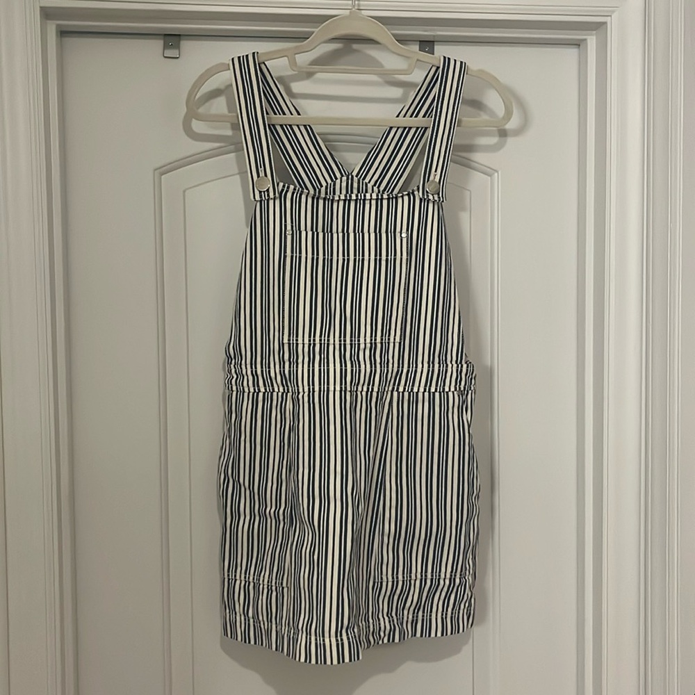 Striped Overall Dress